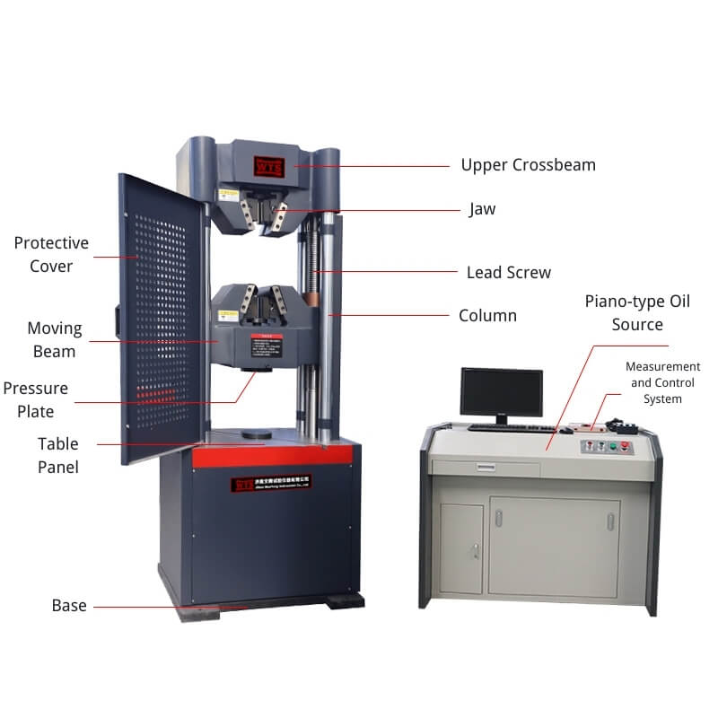 1000kN Hydraulic Universal Testing Machine for Sale - WTS